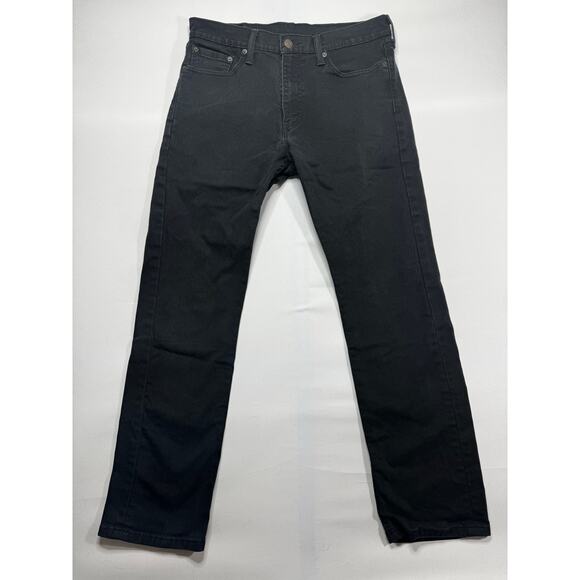 Levi's 513 Men's Slim Fit Straight Leg Black Denim Jeans - Size 32x30 (32x29.5) - Picture 1 of 5